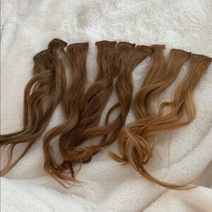 Used 9 Brown Clip-In Hair Extensions Pack - Natural Brown Shades,good condition